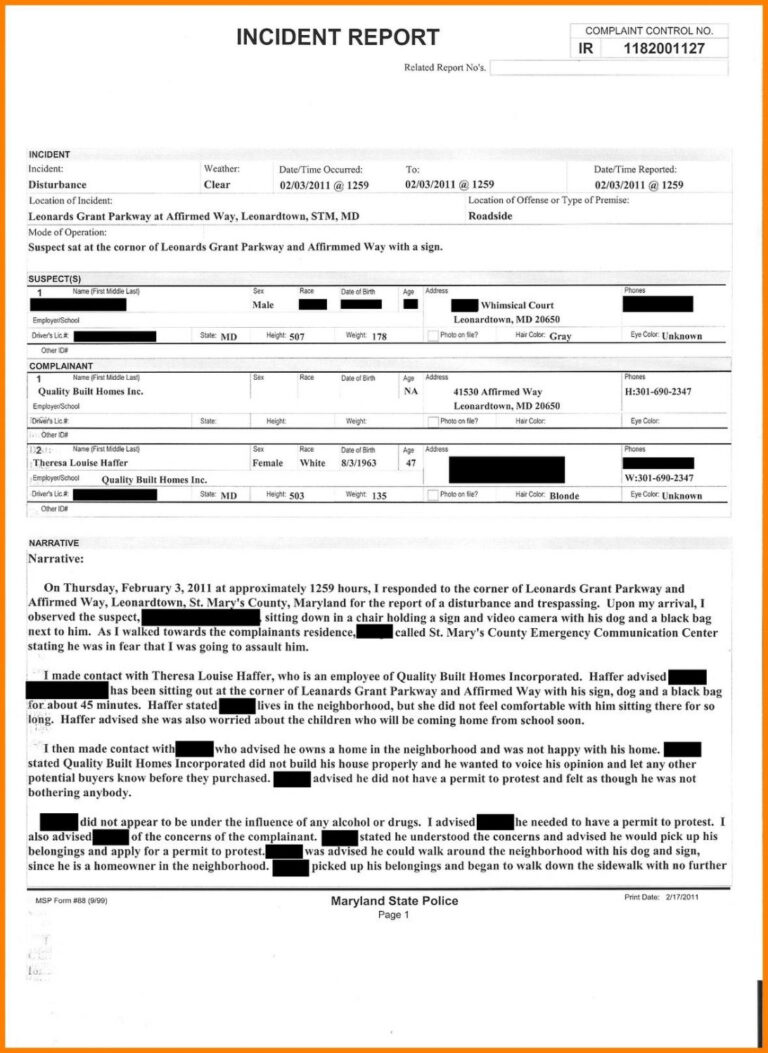 police report assignment