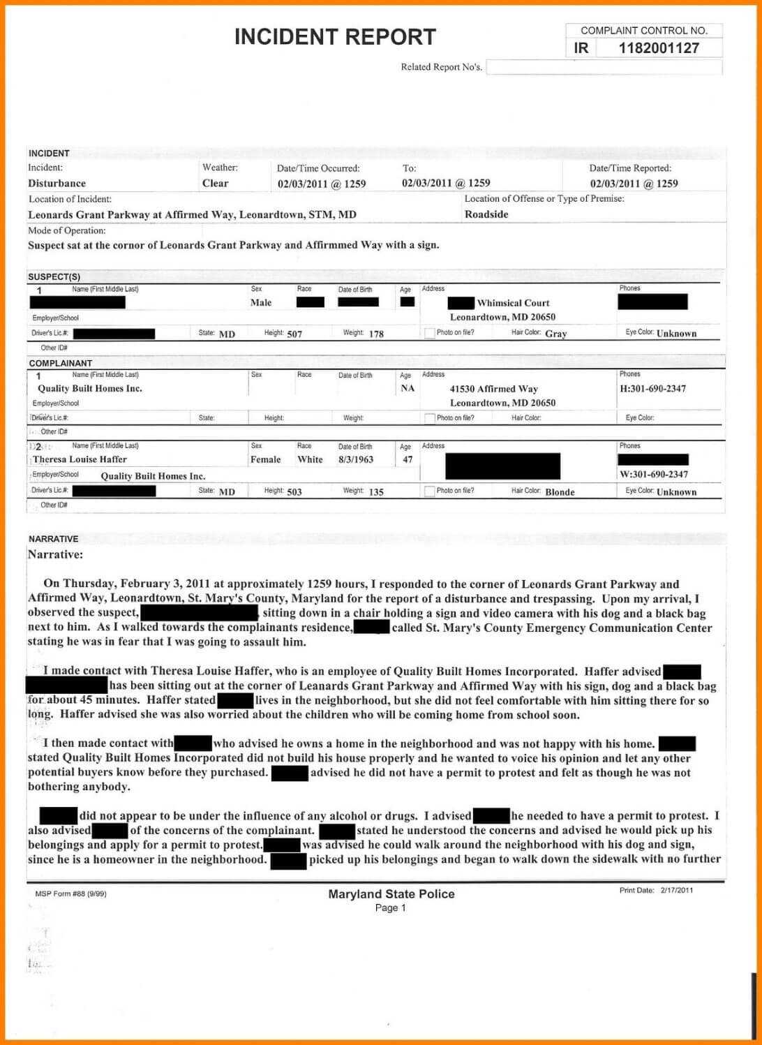 Police Report Example Template Ks2 Homicide Pdf Blotter Pertaining To Police Report Template Pdf