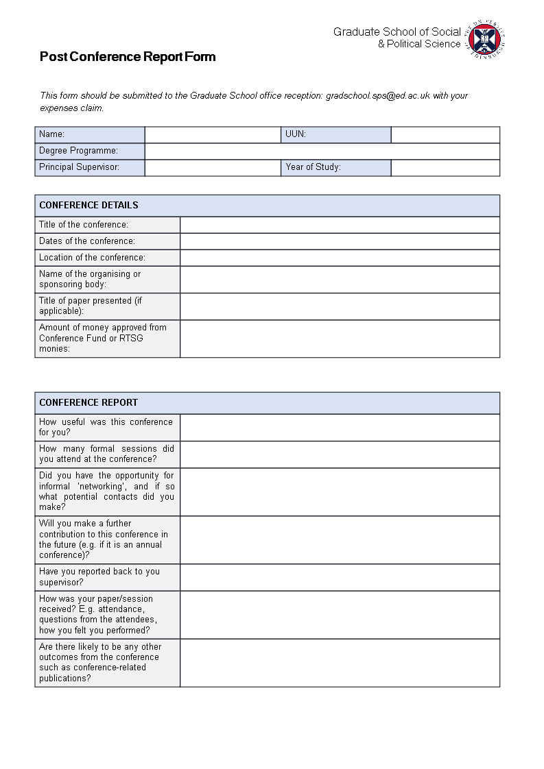 Post Conference Report | Templates At Allbusinesstemplates Regarding Conference Report Template