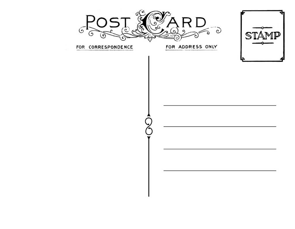 Postcardpedia: Free Printable Postcard Templates Intended For Free Blank Postcard Template For Word