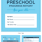 Pre K Progress Report Intended For Preschool Progress Report Template
