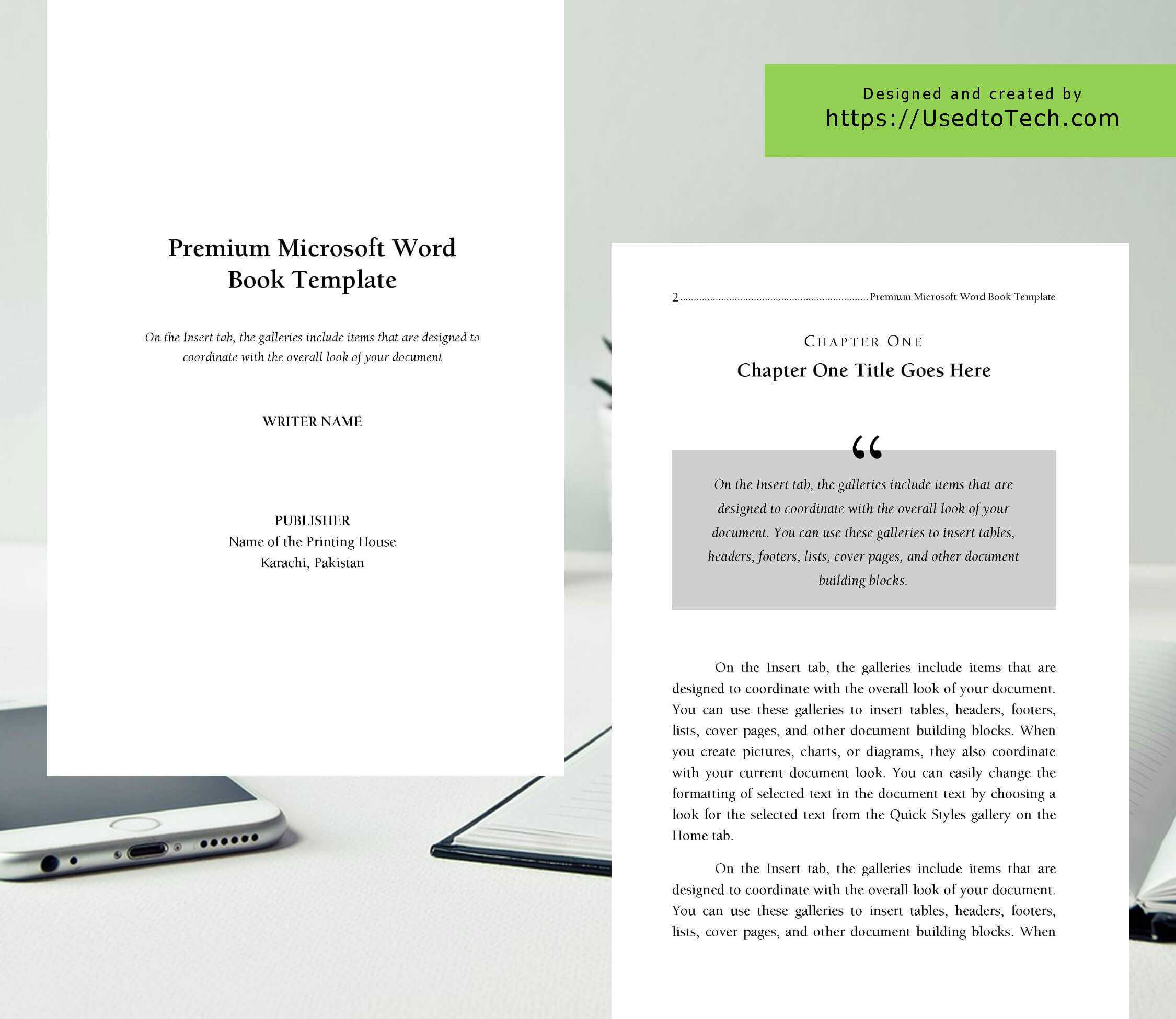 Premium & Free 6 X 9 Book Template For Microsoft Word - Used Intended For 6X9 Book Template For Word