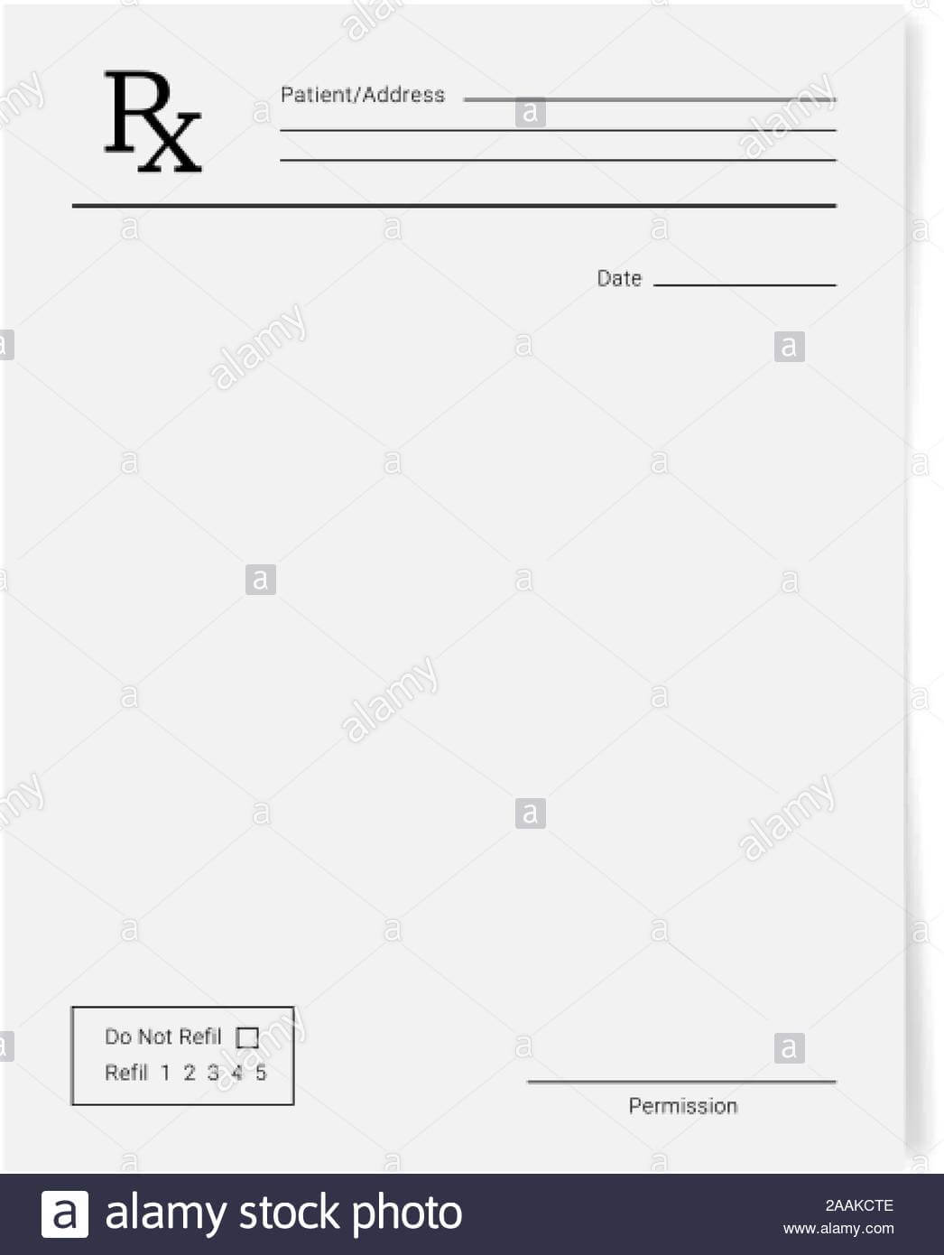 Prescription Pad Black And White Stock Photos & Images – Alamy Intended For Blank Prescription Pad Template