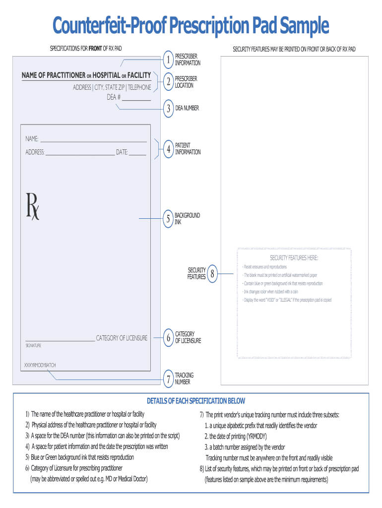 Prescription Pad Template - Fill Online, Printable, Fillable Intended For Blank Prescription Form Template