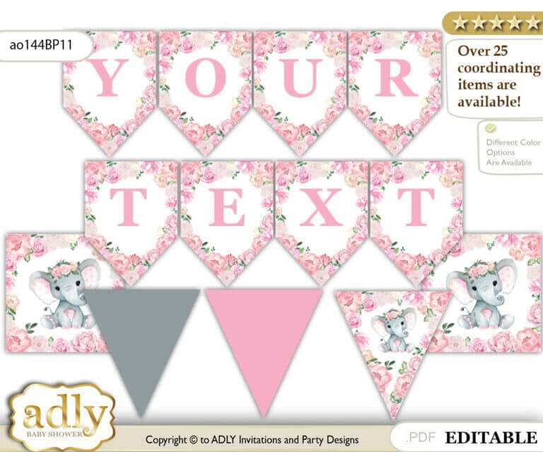 Diy Baby Shower Banner Template