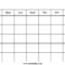 Printable Blank Calendar Within Blank Calander Template