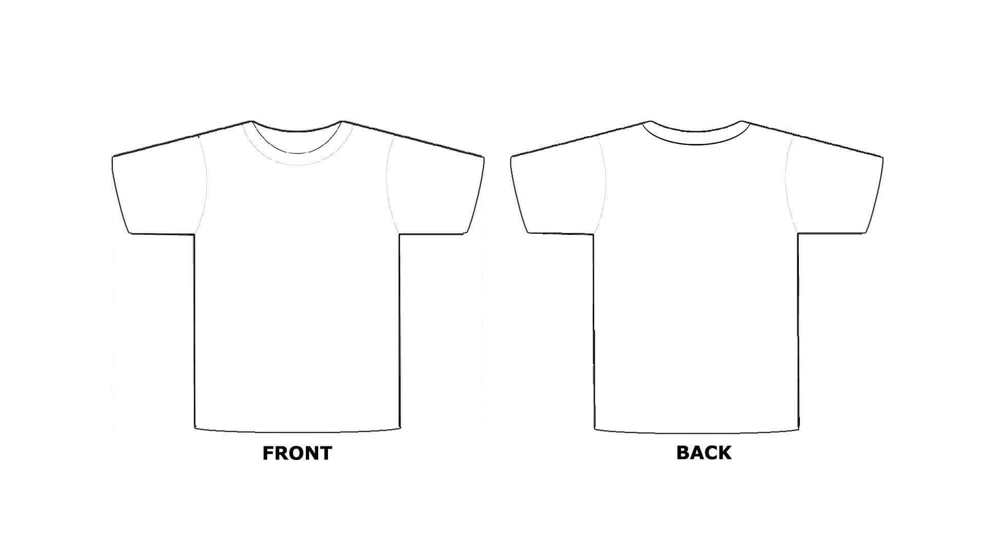 Printable Blank Tshirt Template – C Punkt Pertaining To Blank Tshirt Template Printable