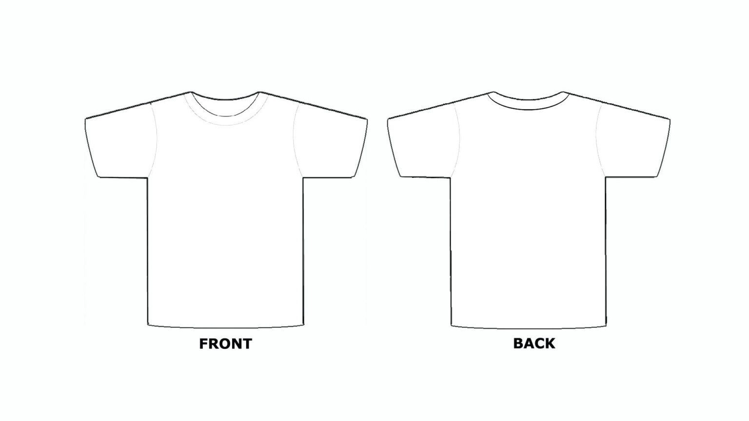 Printable Blank Tshirt Template – C Punkt With Regard To Blank Tshirt ...