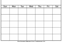 Printable Calendar Templates Full Page - Calendar within Full Page Blank Calendar Template