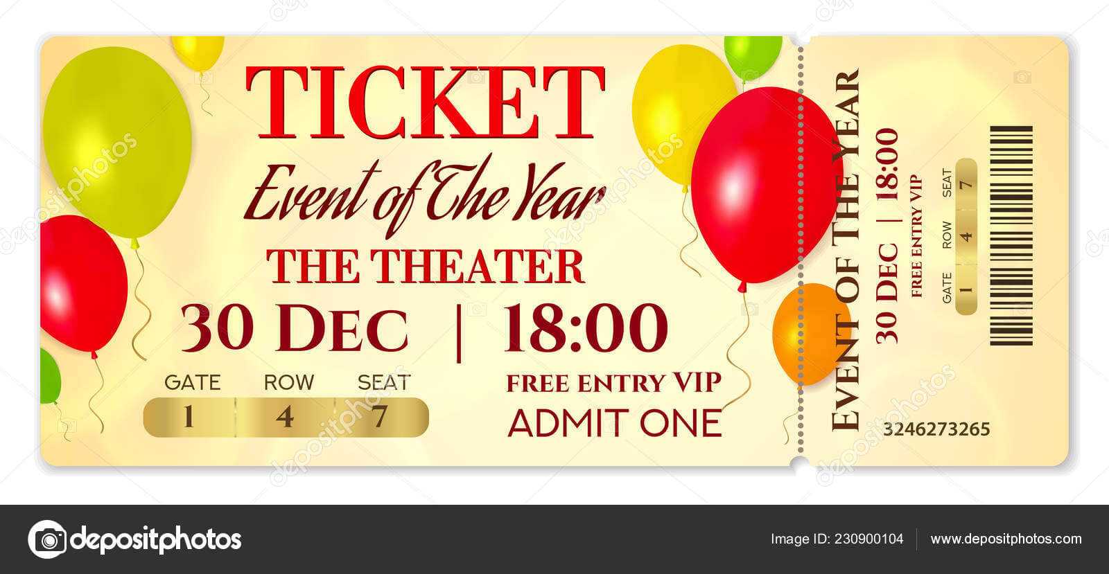 Printable Concert Ticket Template Birthday Gift Voucher Free 
