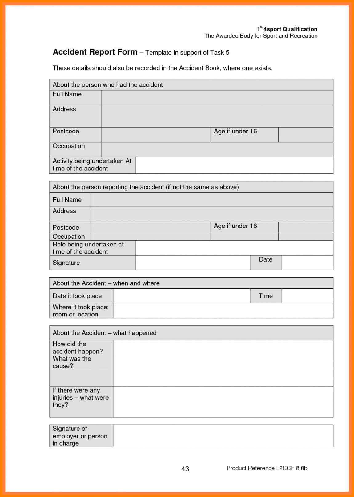 Printable Medical Incident Report Sample Medical Incident In Medical