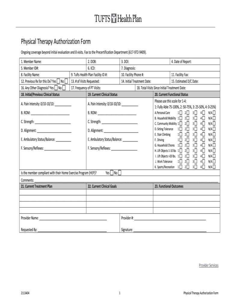 Physical Therapy Evaluation Form Template To Streamline Your Practice ...