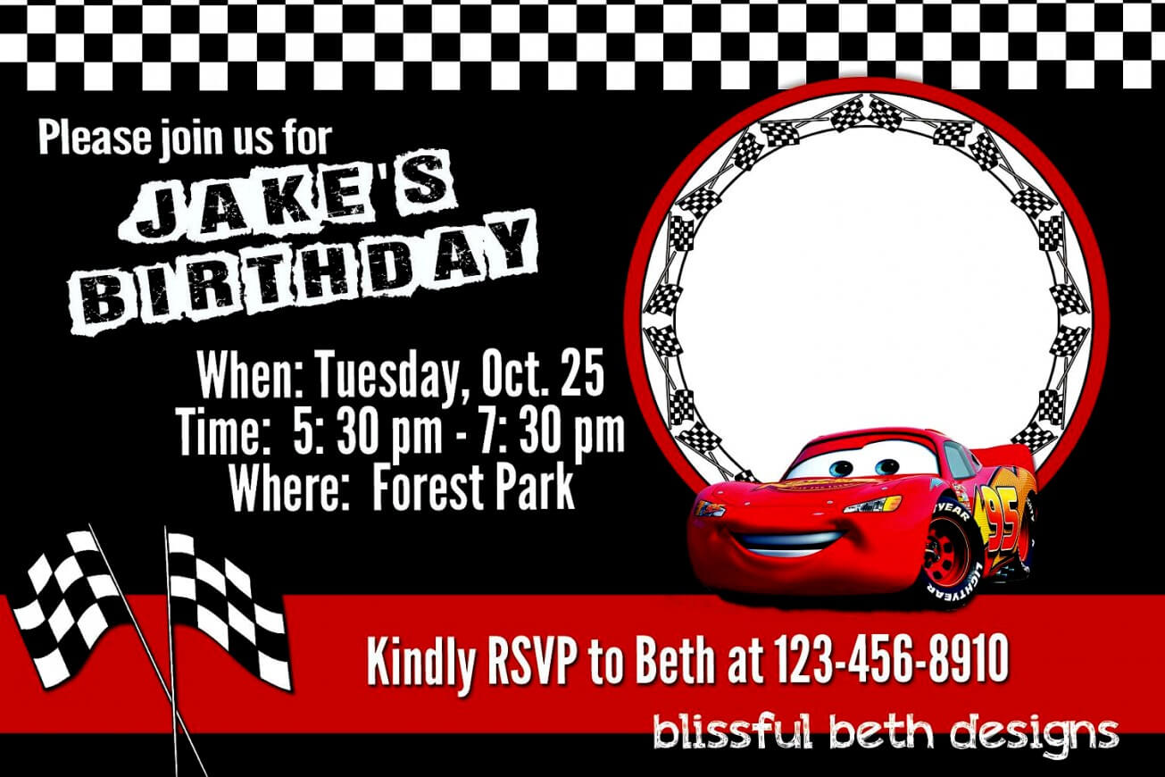 Printable Race Car Birthday Invitation Template Free Intended For Cars Birthday Banner Template