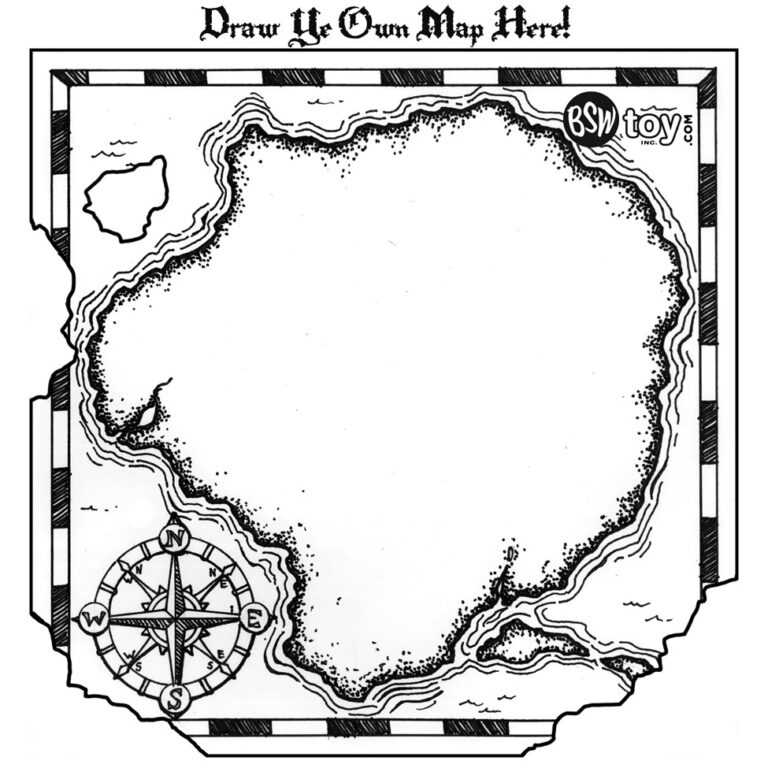 Blank treasure map clipart with blank pirate map template best sample 