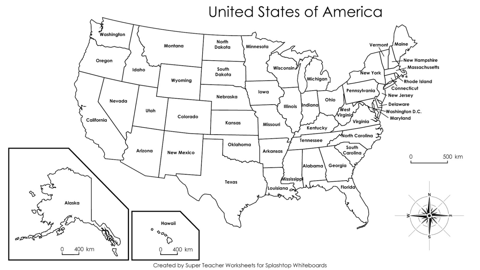 Printable Usa Blank Map Pdf With United States Map Template Blank Best Sample Template