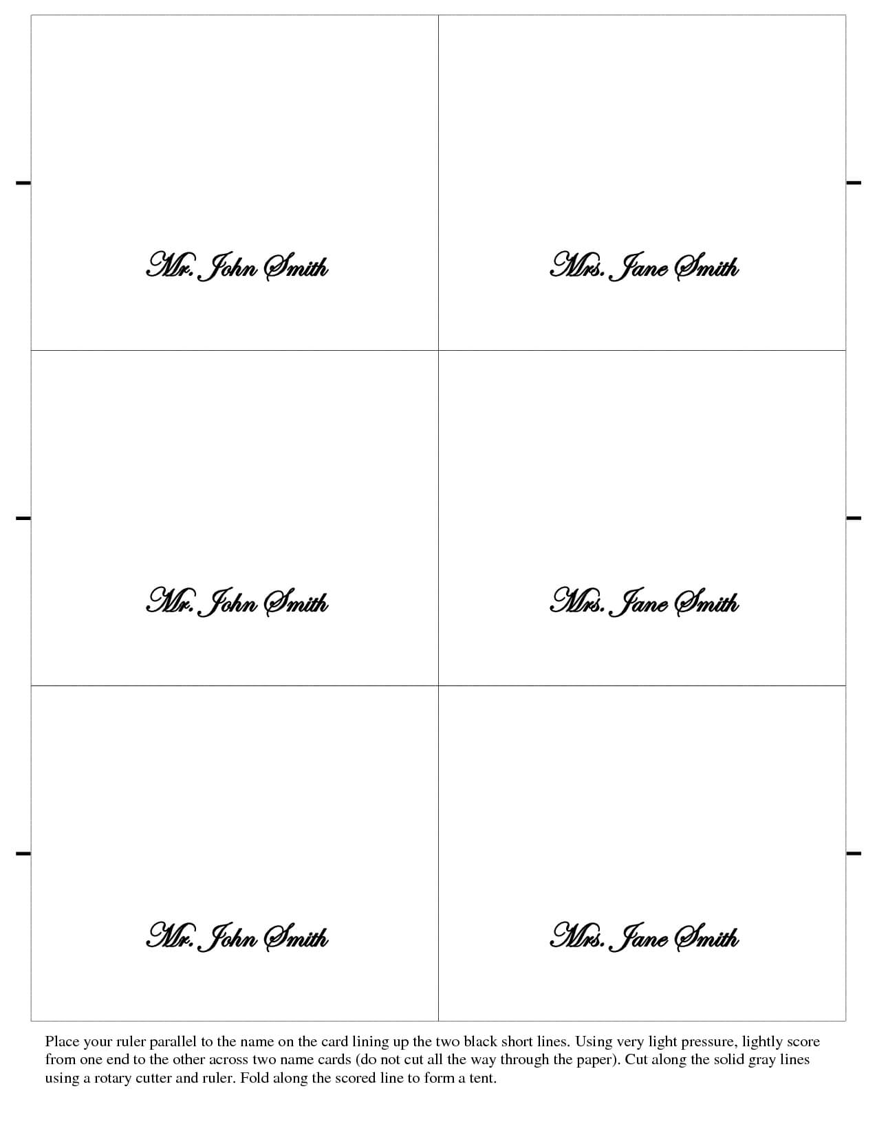 Printable Wedding Place Cards Template ] – Wedding Place Regarding Wedding Place Card Template Free Word