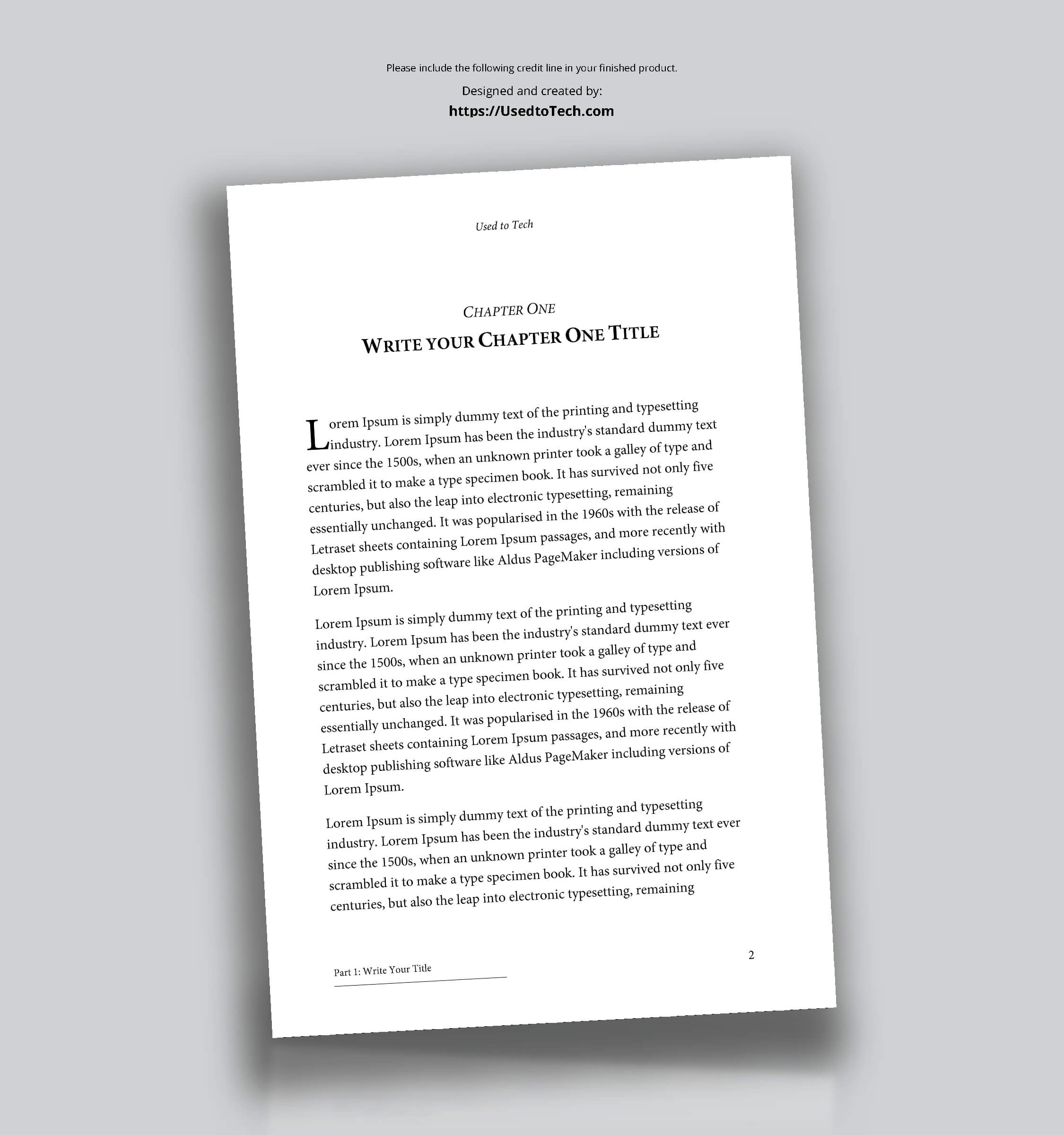 Professional Looking Book Template For Word, Free – Used To Tech Regarding 6X9 Book Template For Word