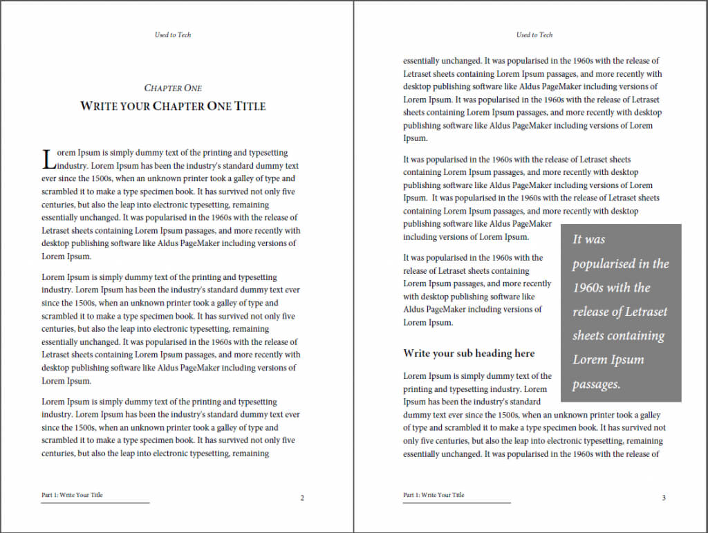 Professional Looking Book Template For Word, Free - Used To Tech Regarding 6X9 Book Template For Word