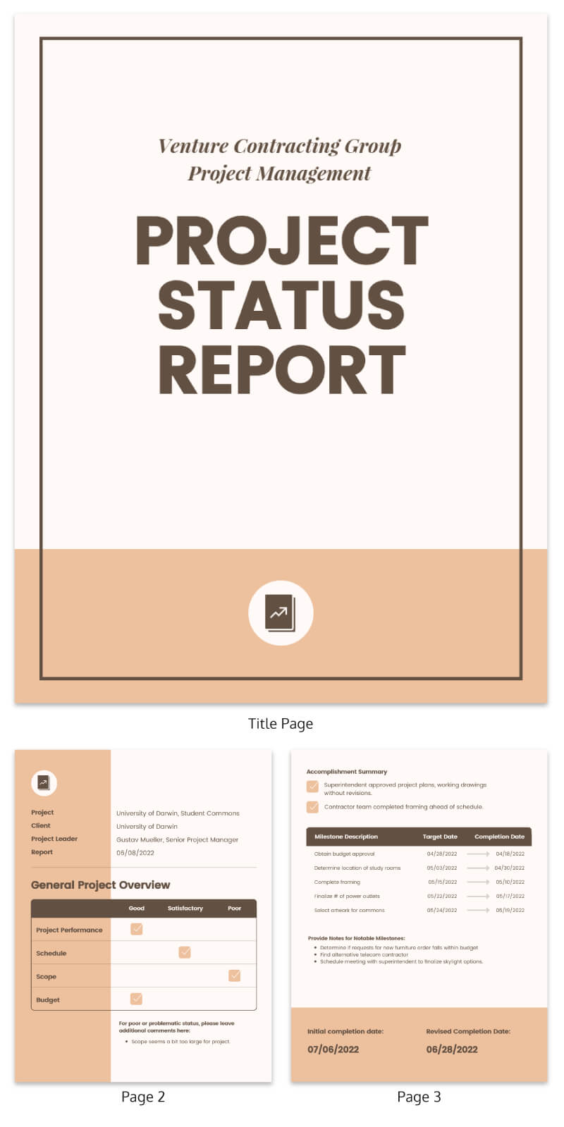 Project Status Report Template Inside Project Management Status Report Template