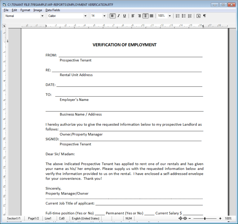 Property Management Inspection Report Template