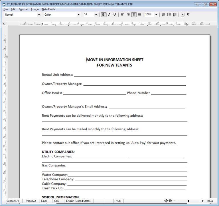 Free Printable Property Management Forms Printable World Holiday