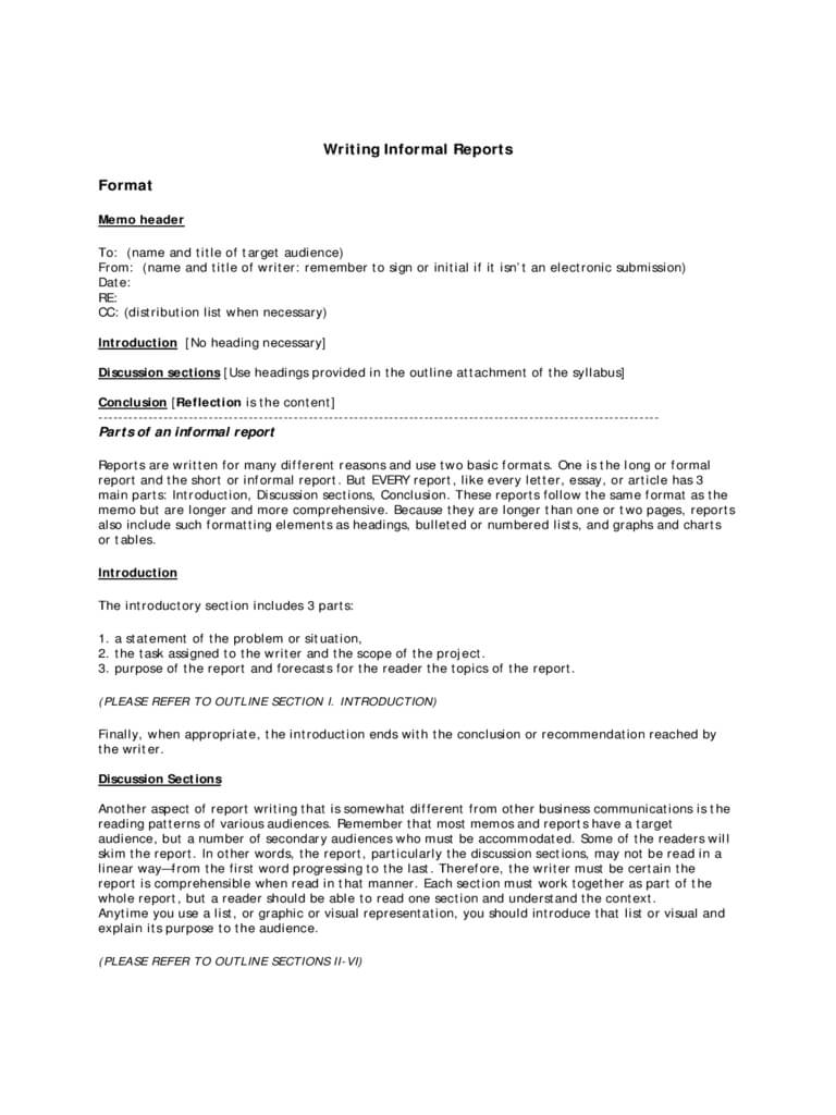 Report Writing Format - 3 Free Templates In Pdf, Word, Excel In Report Writing Template Download