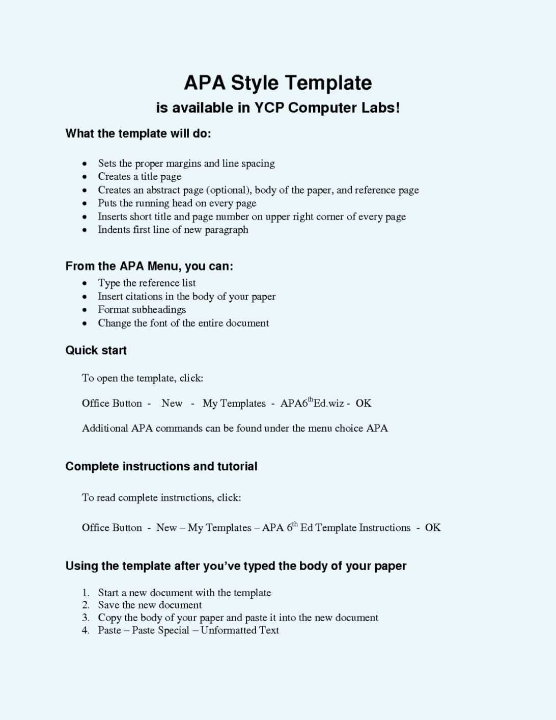 structure of a research paper apa style