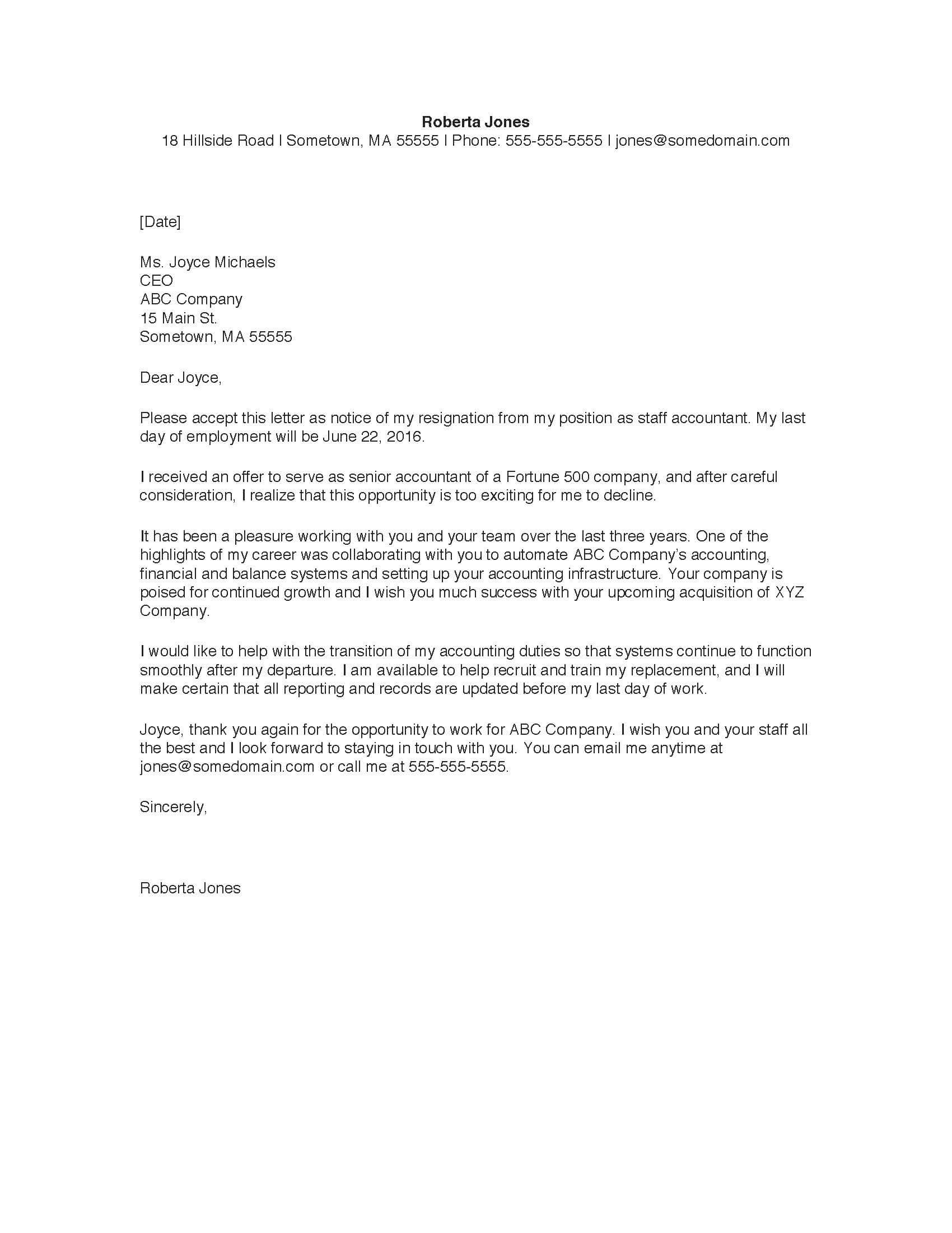 Resignation Letter | Monster For Two Week Notice Template Word