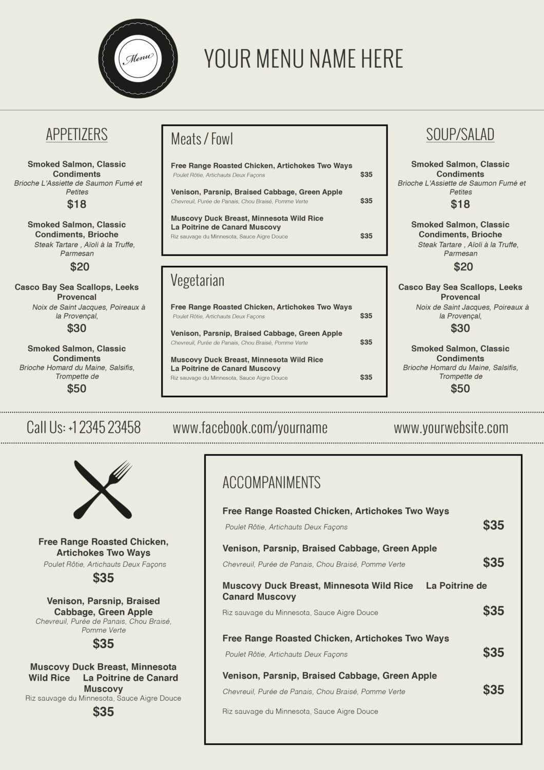 Restaurant Menu Template Word Fresh Design & Templates Menu Throughout Free Cafe Menu Templates For Word