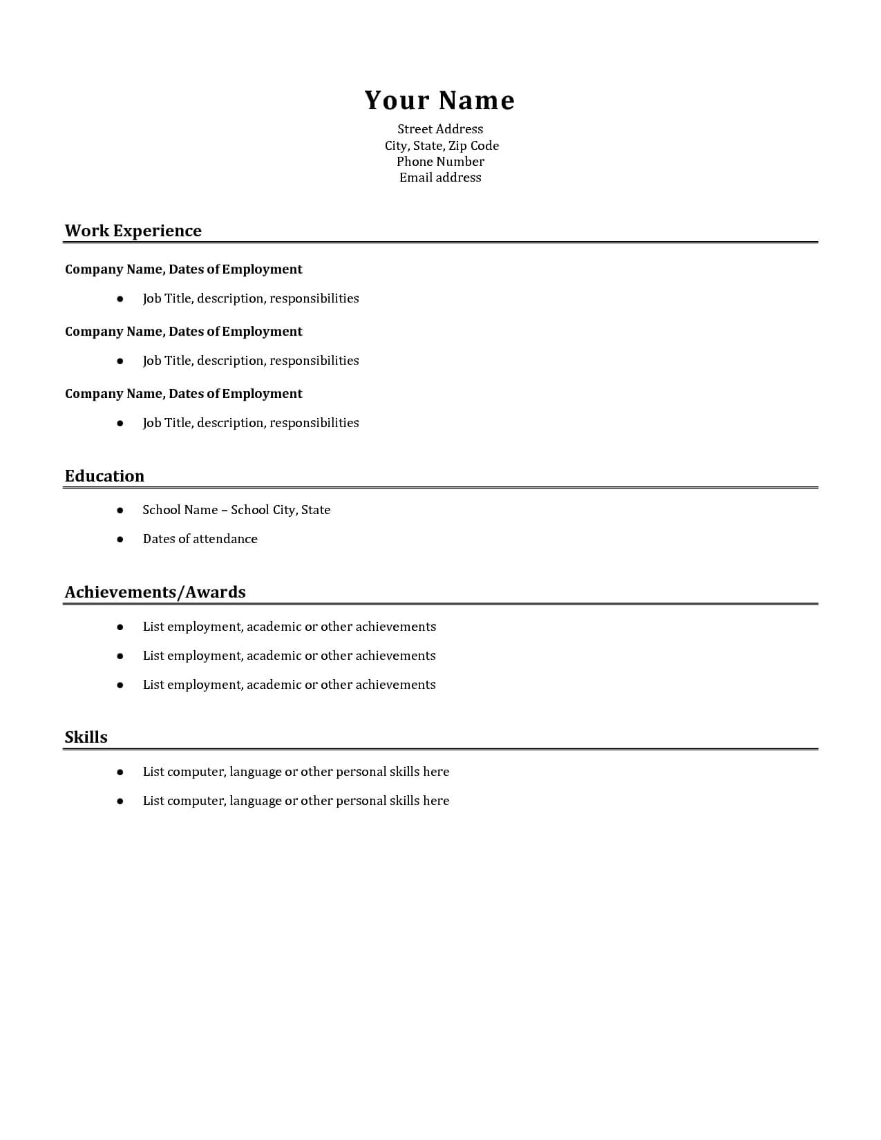 Resume ~ Coloring Printablesic Resume Templates Free Words Regarding Free Printable Resume Templates Microsoft Word