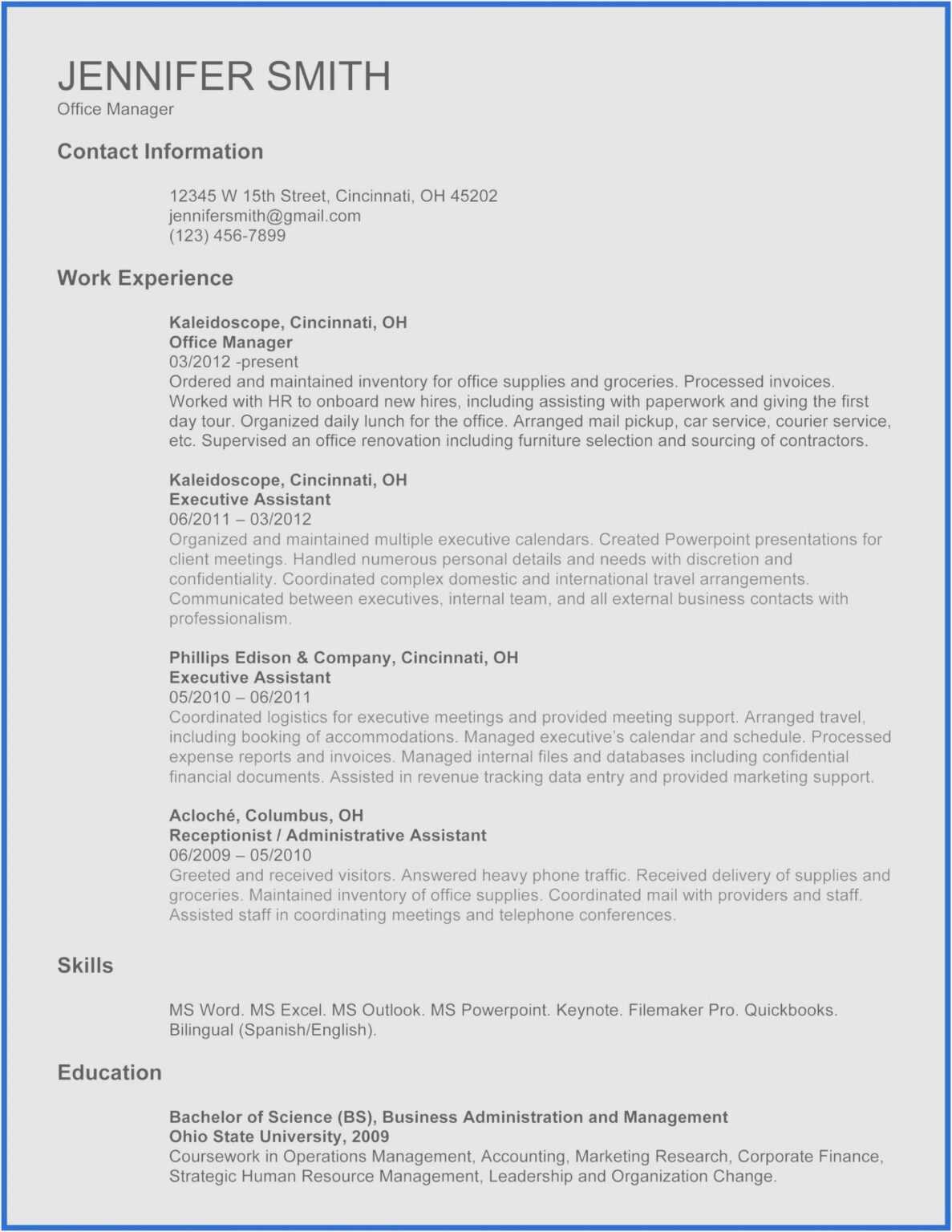 Resume Templates For Ms Word 2010 - Resume Sample : Resume ...