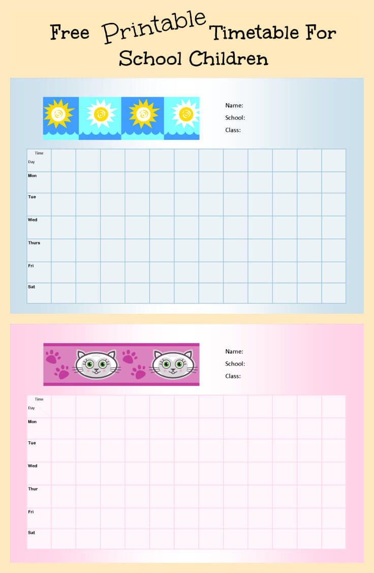 Revision Planner Template ] – Blank Study Timetable Planning In Blank Revision Timetable Template