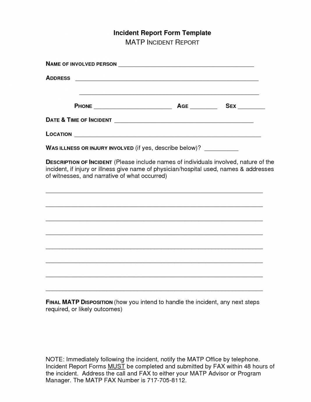 Riding Ool Accident Report Forms Form Pdf Sample Letter Inside School Incident Report Template