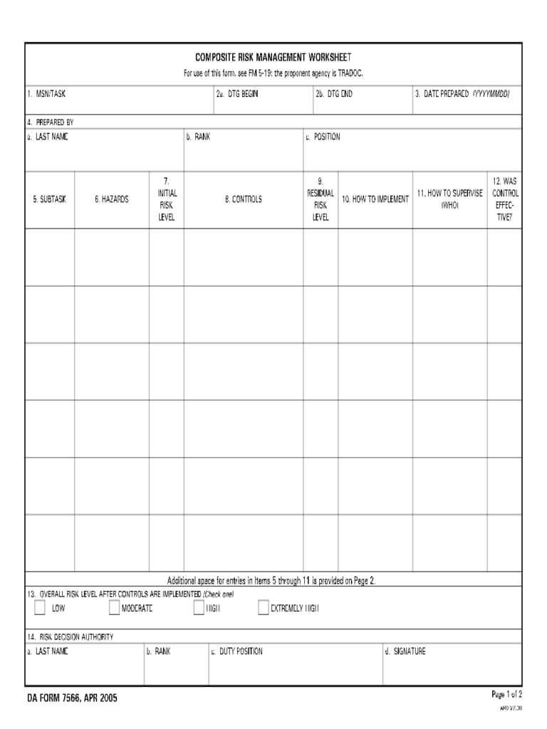 Risk Assessment Form – 21 Free Templates In Pdf, Word, Excel Intended For Blank Evaluation Form Template