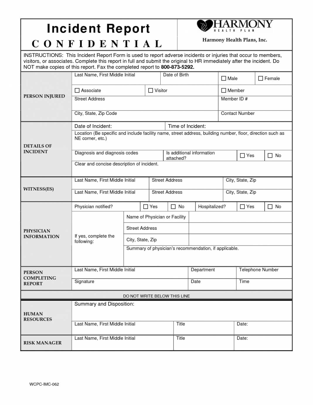 Risk Management Report Template Examples Iso 14971 Medical With Ohs Incident Report Template Free
