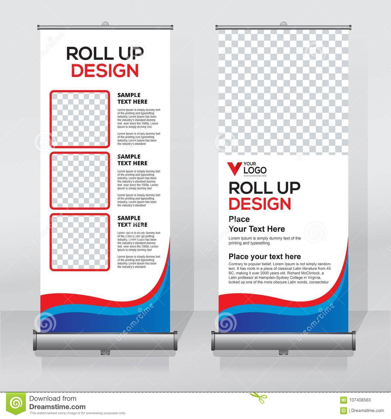 Roll Up Banner Design Template, Abstract Background, Pull Up Regarding Retractable Banner Design Templates