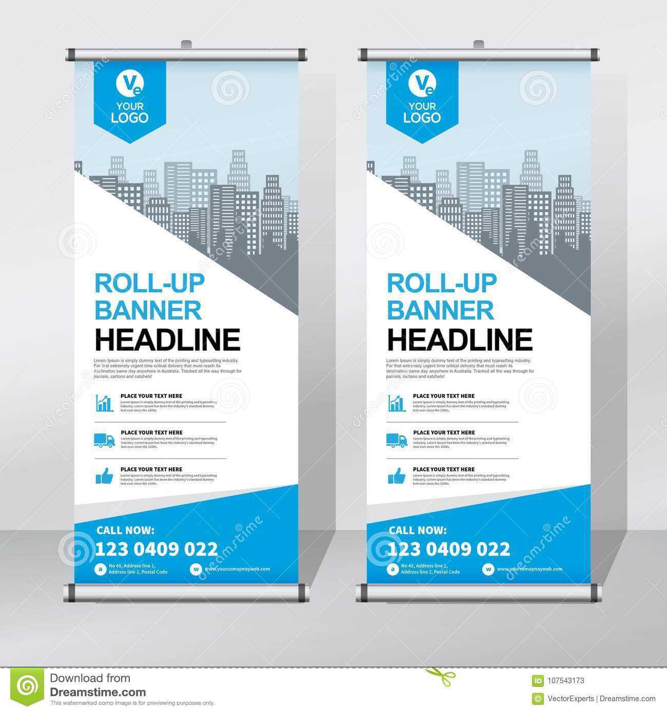 Roll Up Banner Design Template, Vertical, Abstract Throughout Retractable Banner Design Templates