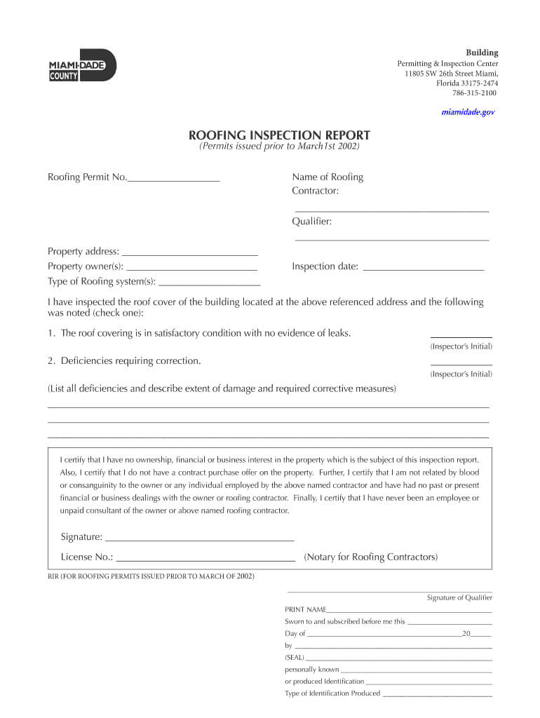 Roofing Inspection Report – Fill Online, Printable, Fillable With Regard To Roof Inspection Report Template