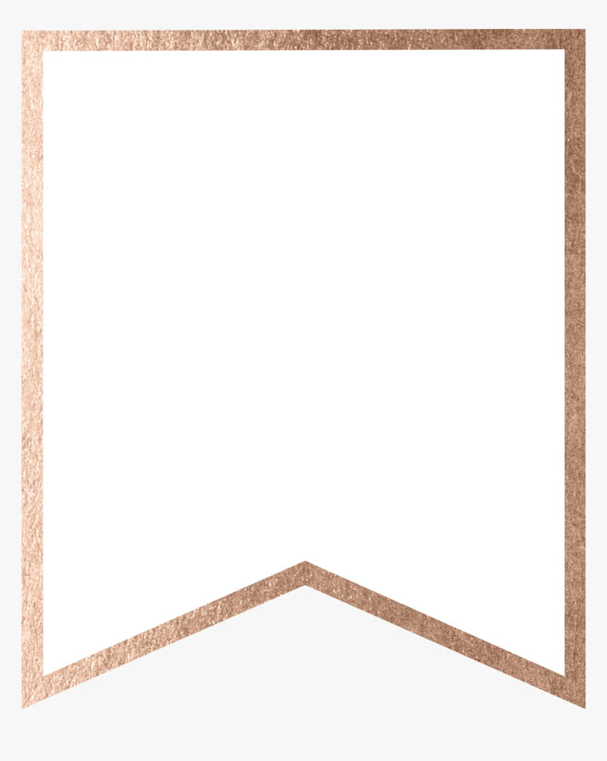 Rose Gold Banner Template Free Printable Blank , Png In Banner Cut Out Template