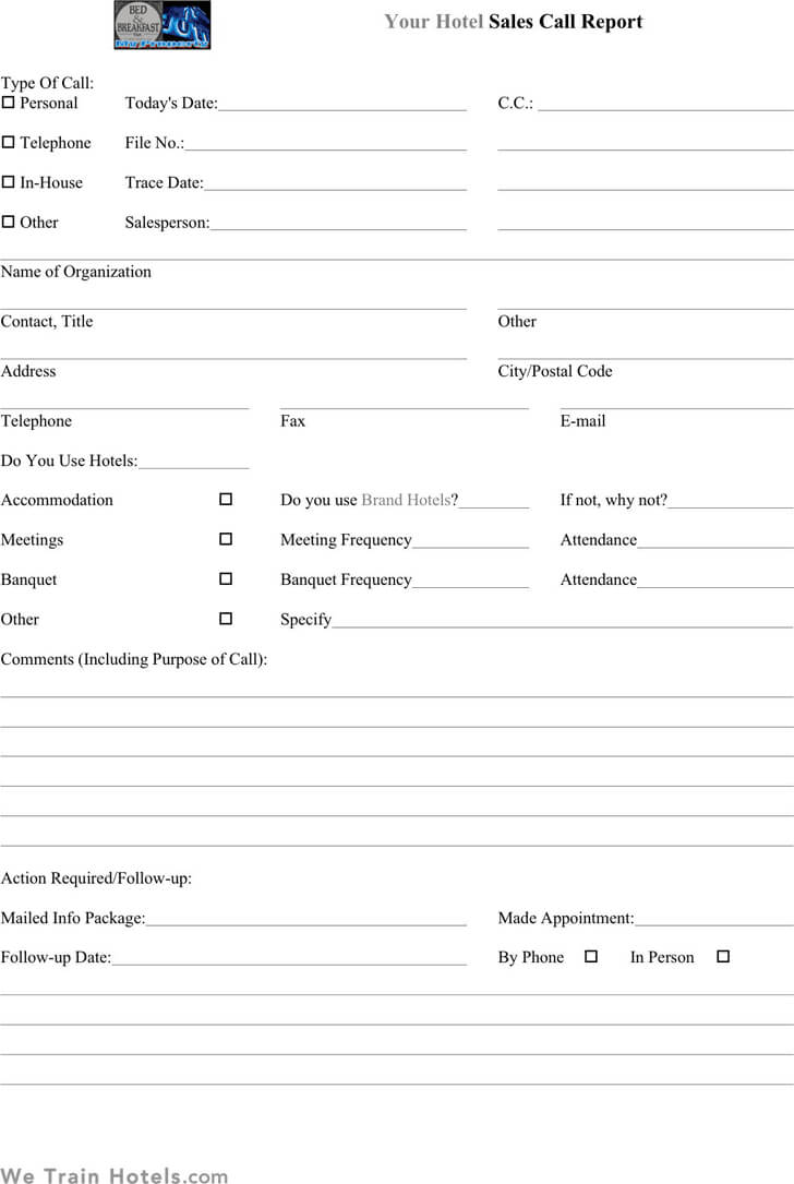 Sales Call Report Templates – Word Excel Fomats Within Customer Contact ...