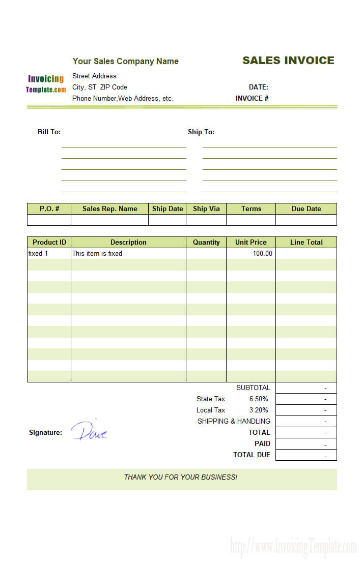 Sales Invoice Template Excel Unique Free Pdf Of Another Word Regarding Another Word For Template