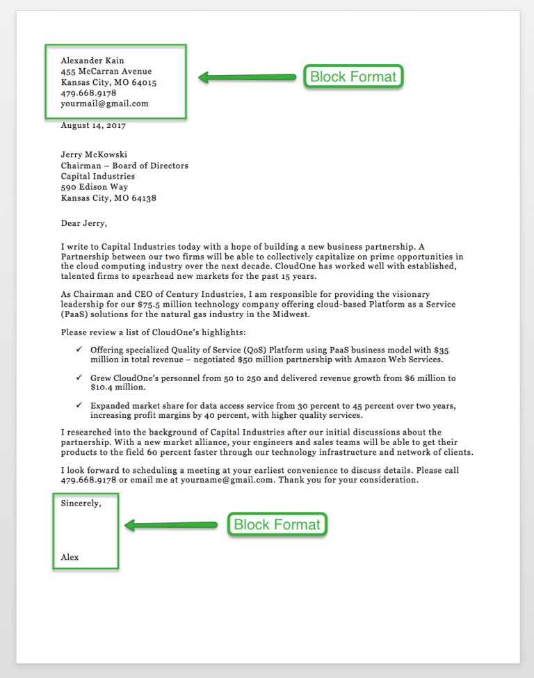 Sample Business Letter Format 75 Free Letter Templates Rg 