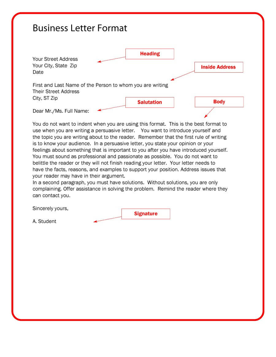 Sample Of Business Letterhead Format – Tunu.redmini.co Inside Microsoft Word Business Letter Template