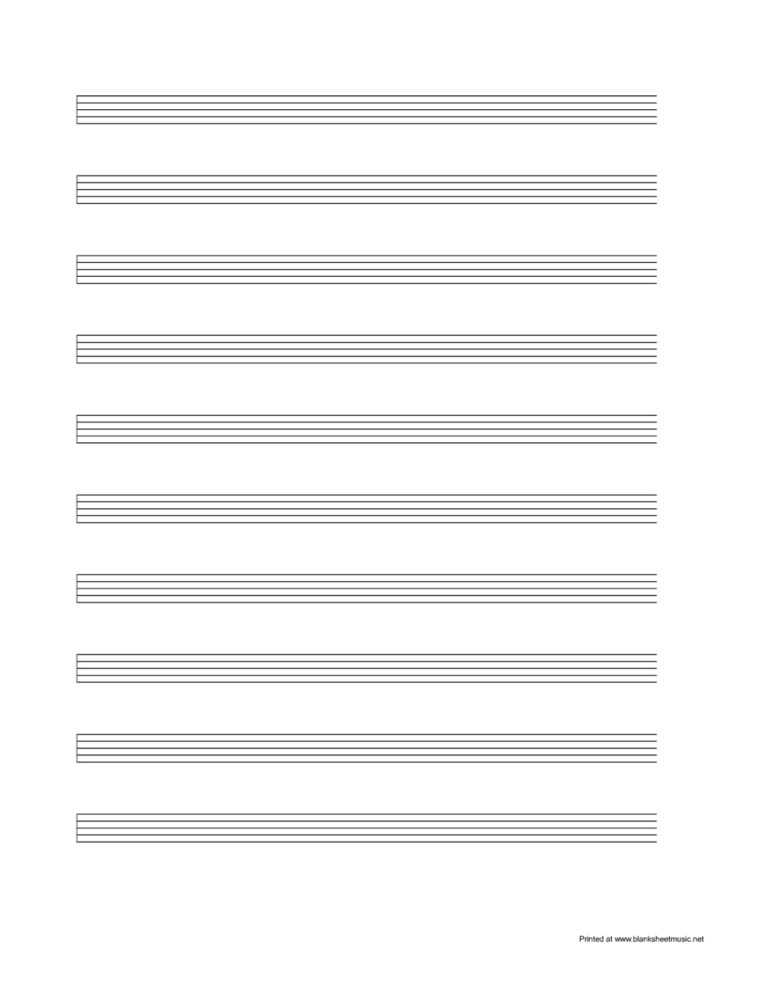 Blank Sheet Music Template For Word - Best Sample Template