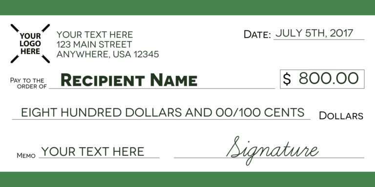 Customizable Blank Check Template