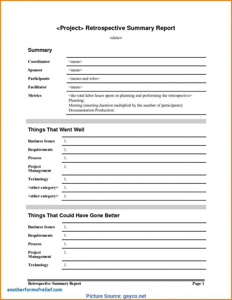 Simple Project Report Template