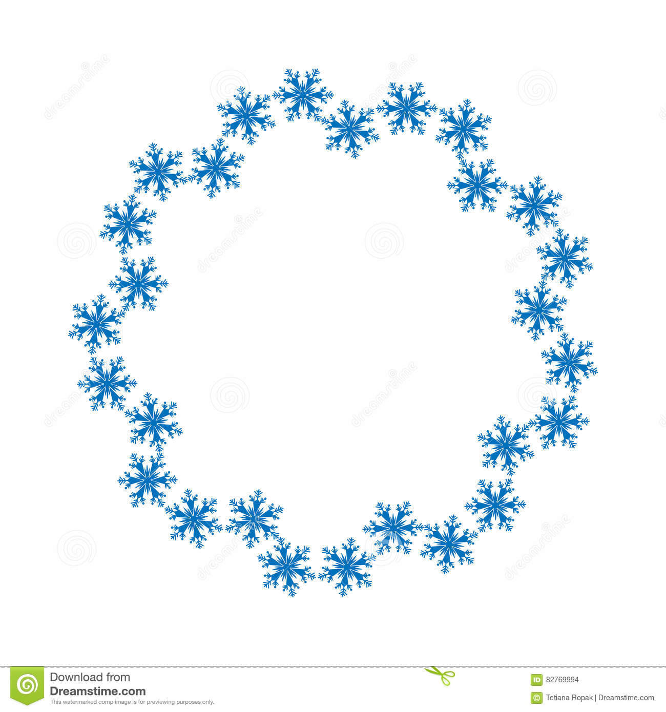 Snowflake Design For Frame Background. Vector Illustration Within Blank Snowflake Template
