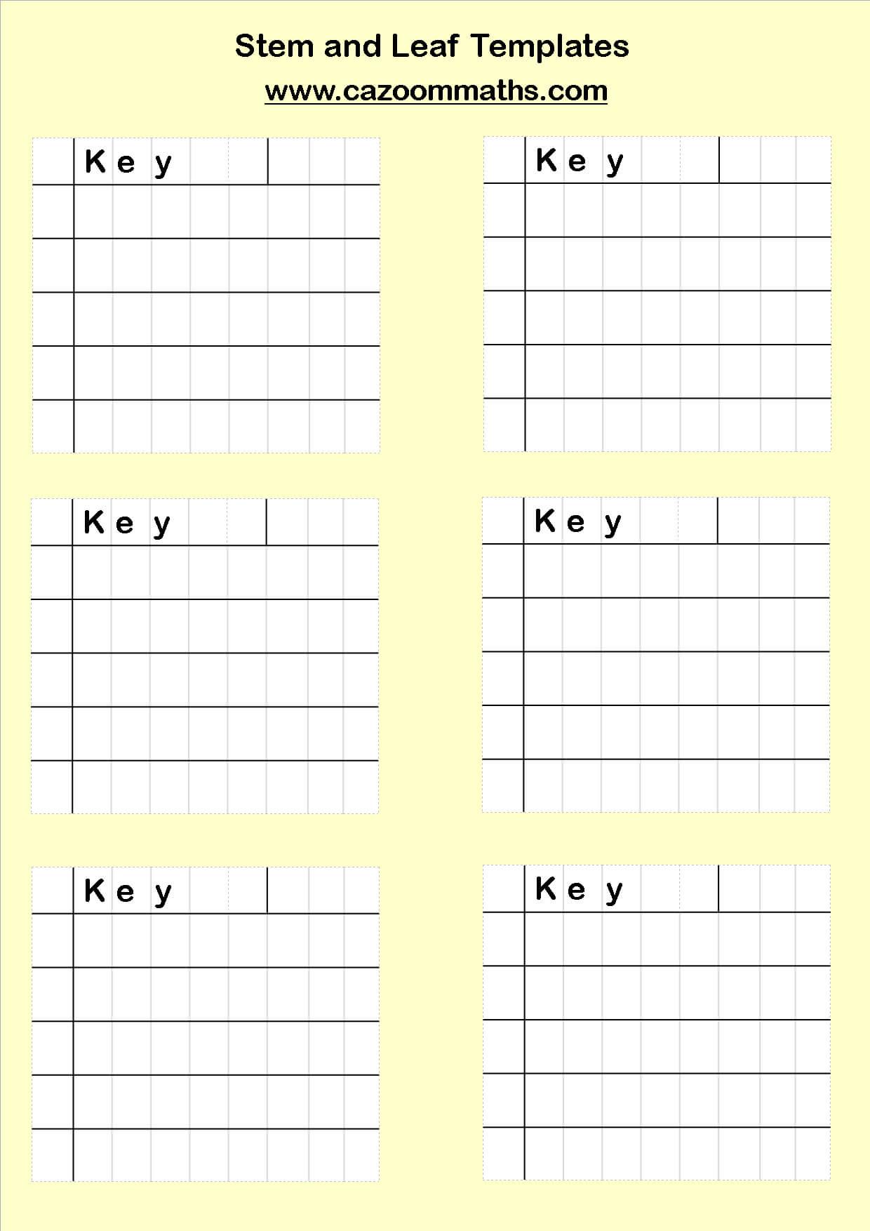 Statistics Teaching Resources | Ks3 And Ks4 Statistics With Regard To Blank Stem And Leaf Plot Template