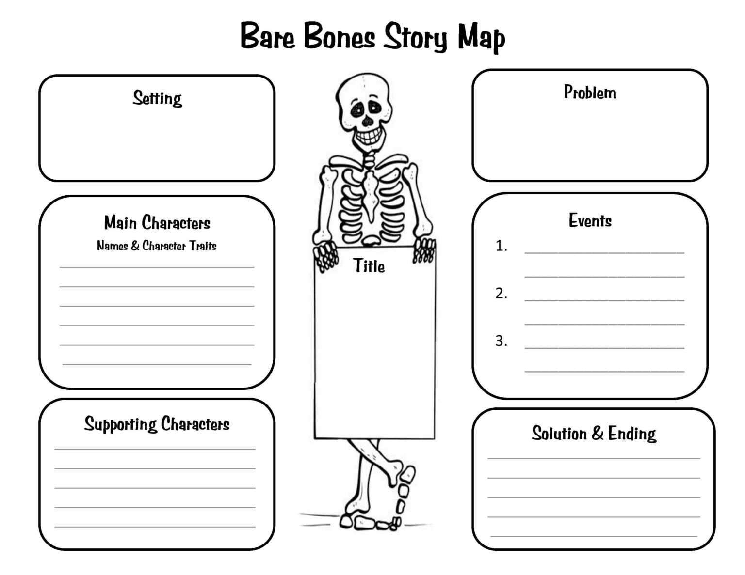 Skeleton Book Report Template