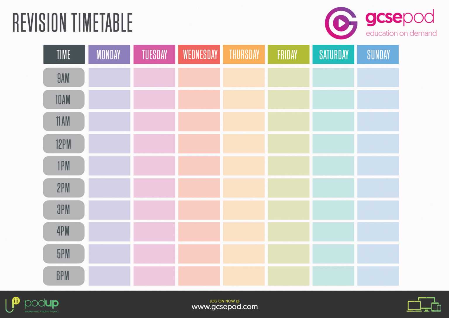 student-resources-gcsepod-for-blank-revision-timetable-template